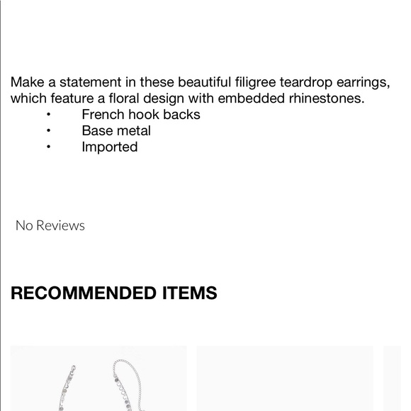 Nwt Torrid Silver Tone Filigree Bracelet Earrings - Picture 3 of 6